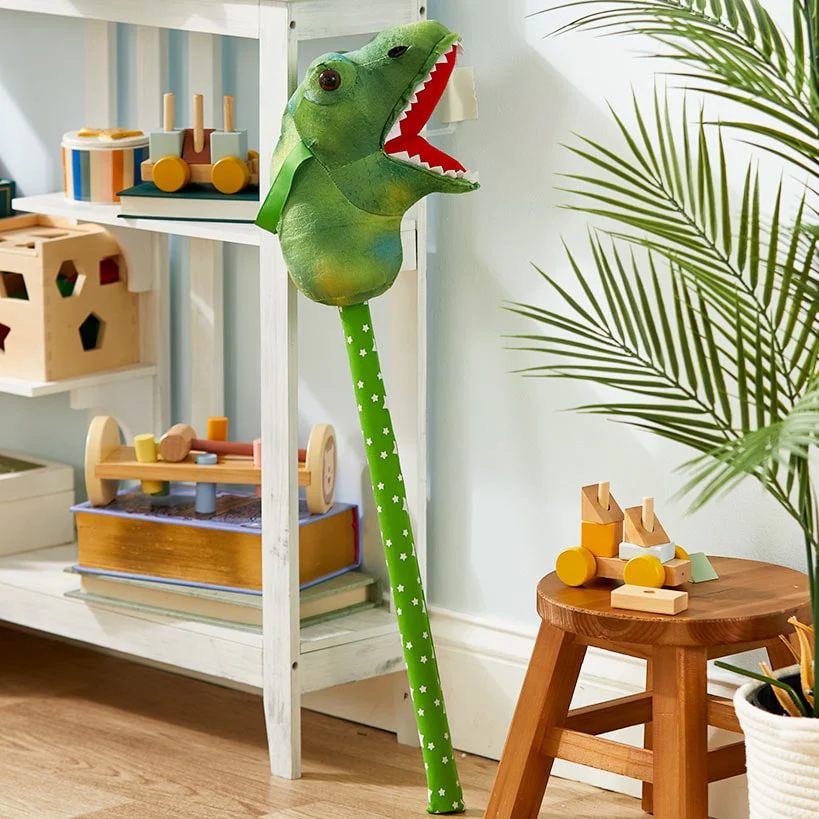 Magic Sounds Plush Animal Head Riding Stick - Interactive Pretend Play Toy - Image 3