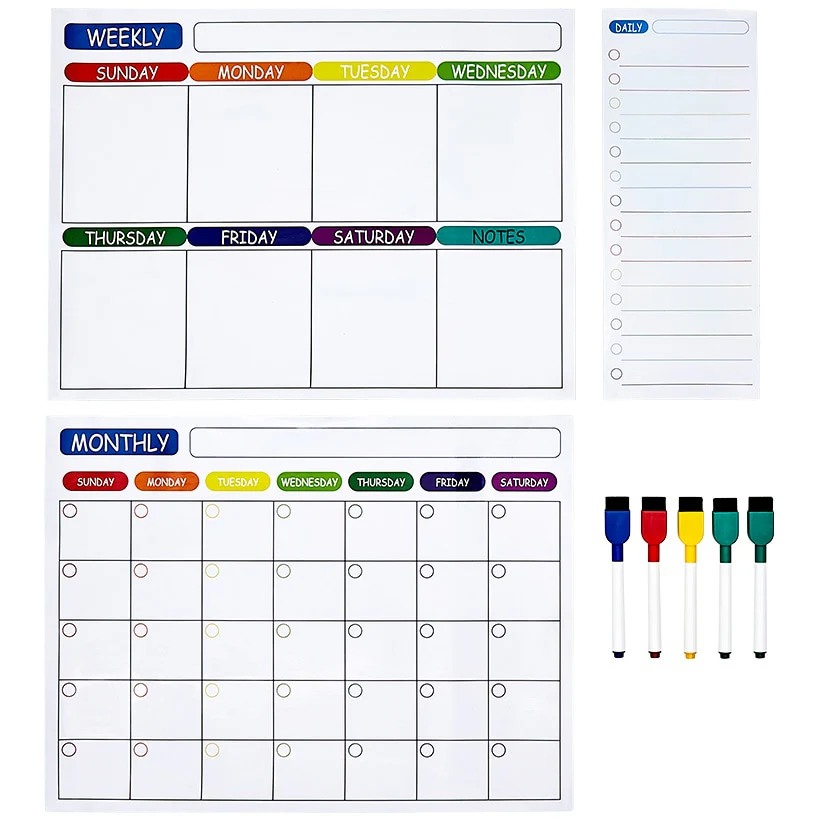 Magnetic Dry Erase Calendar for Fridge - Monthly & Weekly Calendar - Image 3