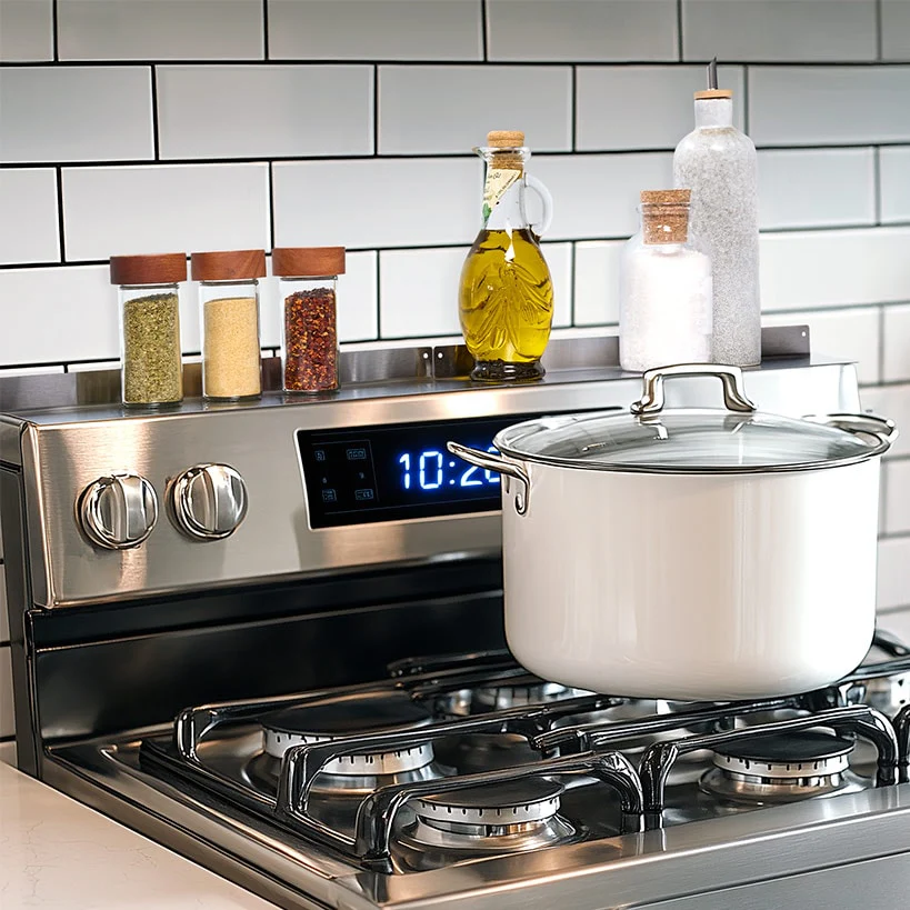 Magnetic Stovetop Storage Shelf in Stainless Steel - 2-Pc. - 15"L - Image 3