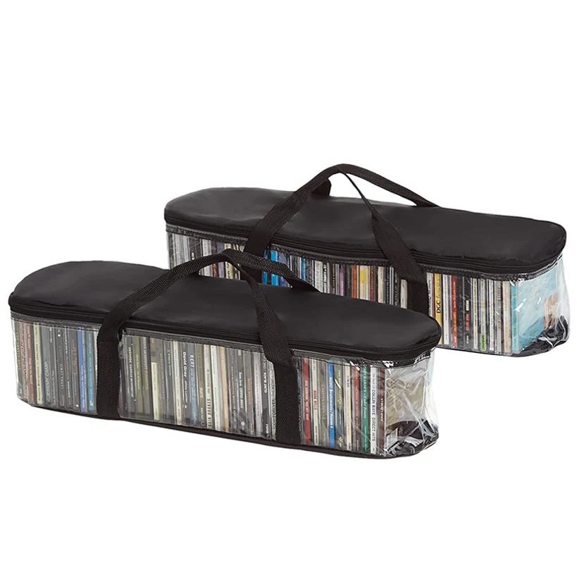 Media Storage Bag Organizer with Handles for CDs Set of 2 - Image 3