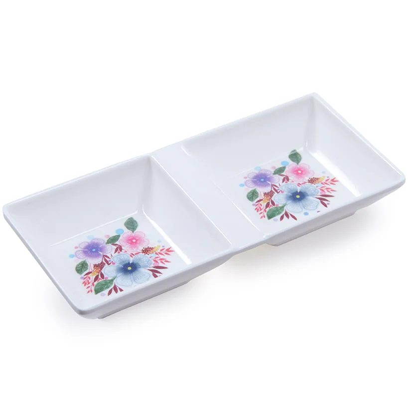 Melamine Dual Dipping Sauce Tray - Image 2