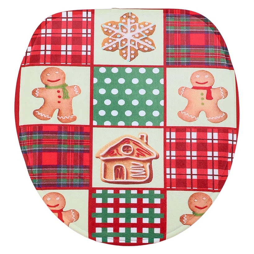 Memory Foam Bath Rugs and Shower Curtain Complete 16-Pc Set Gingerbread - Image 5