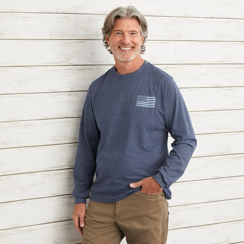 Men's Buckhorn River Americana Long Sleeve Graphic T-Shirt - Image 3