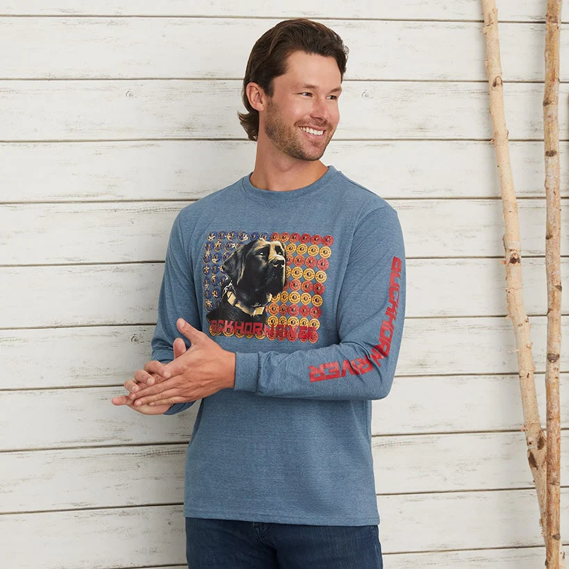 Men's Buckhorn River Americana Long Sleeve Graphic T-Shirt - Image 9