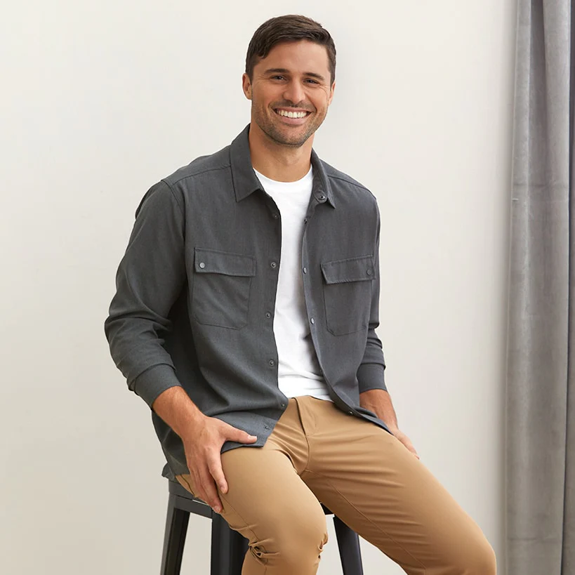 Men's Button-Up Long Sleeve Shirt - Image 3