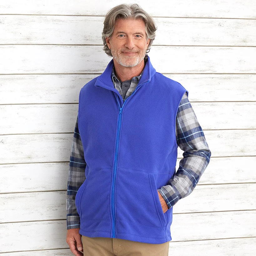 Men's Fleece Zip-Up Vest - Image 7