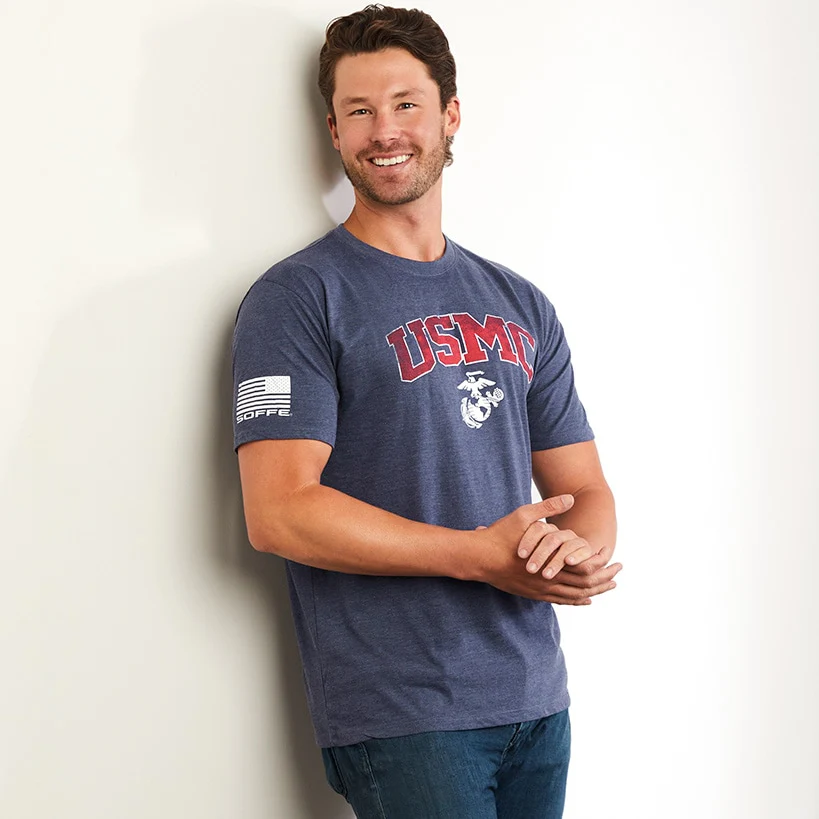 Men's U.S. Marines Short Sleeve Graphic T-Shirt - Image 2