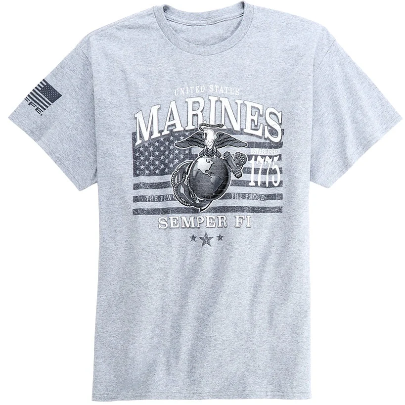 Men's U.S. Marines Short Sleeve Graphic T-Shirt - Image 3