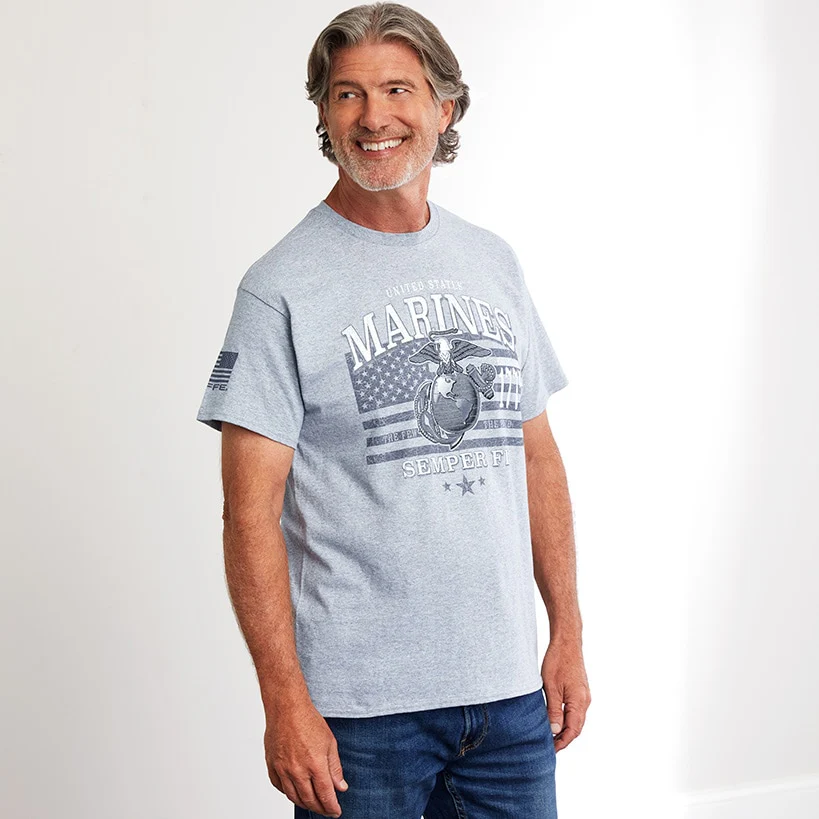 Men's U.S. Marines Short Sleeve Graphic T-Shirt - Image 4