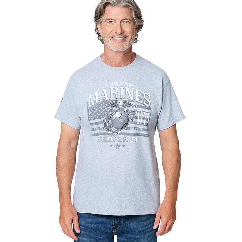Men's U.S. Marines Short Sleeve Graphic T-Shirt - Image 6
