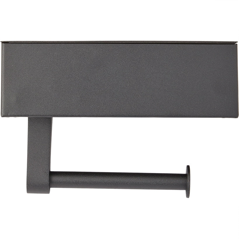 Metal Bathroom Toilet Paper and Wipe Holder - Adhesive or Wall Mount - Image 2