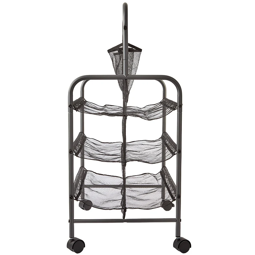 Metal Shoe Storage Rack with Wheels - 4-Tier - Image 2