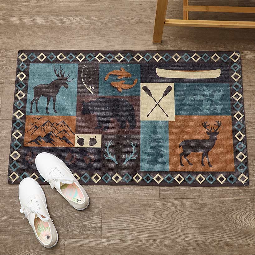 Moose Lodge Washable Area Rug, Accent Rug or Runner Rug - Image 2