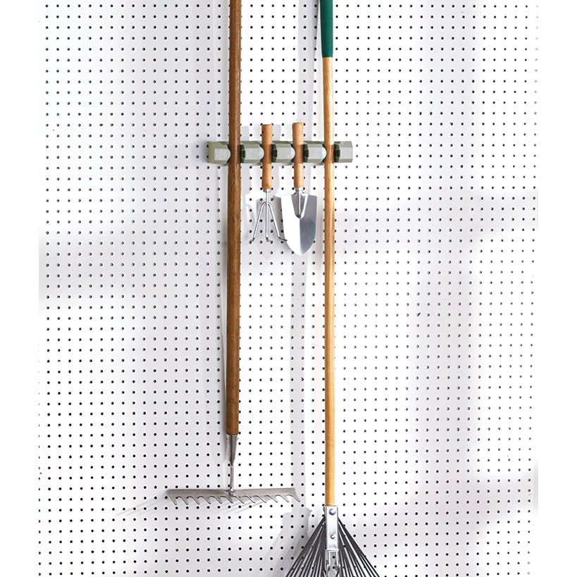 Mop & Broom Wall Mounted Storage Organizer Rack - 4 Slots