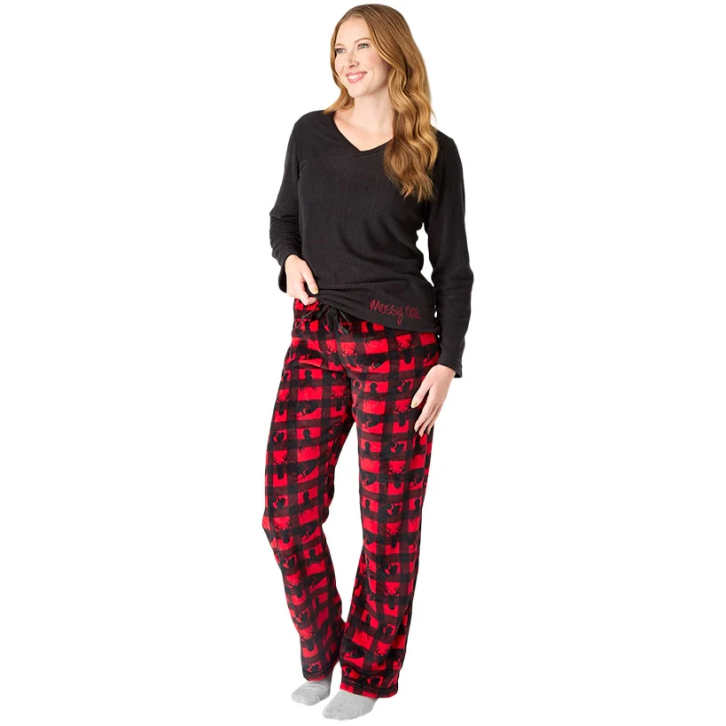 Mossy Oak Fleece Women's Pajama Set 2 Piece - Image 11