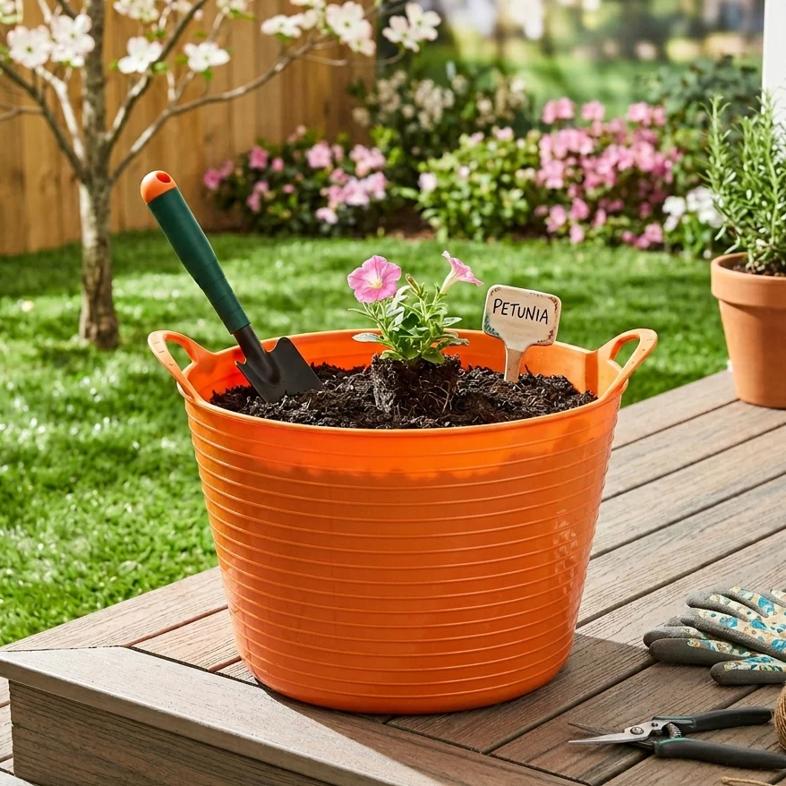 Multi Purpose Flexible Garden Tub With Handles 12L