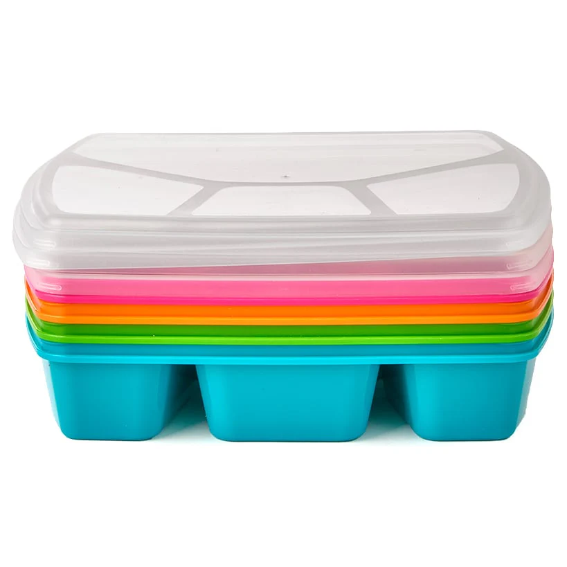 Multicolored Microwave Trays with Lids - Set of 4 - Image 3