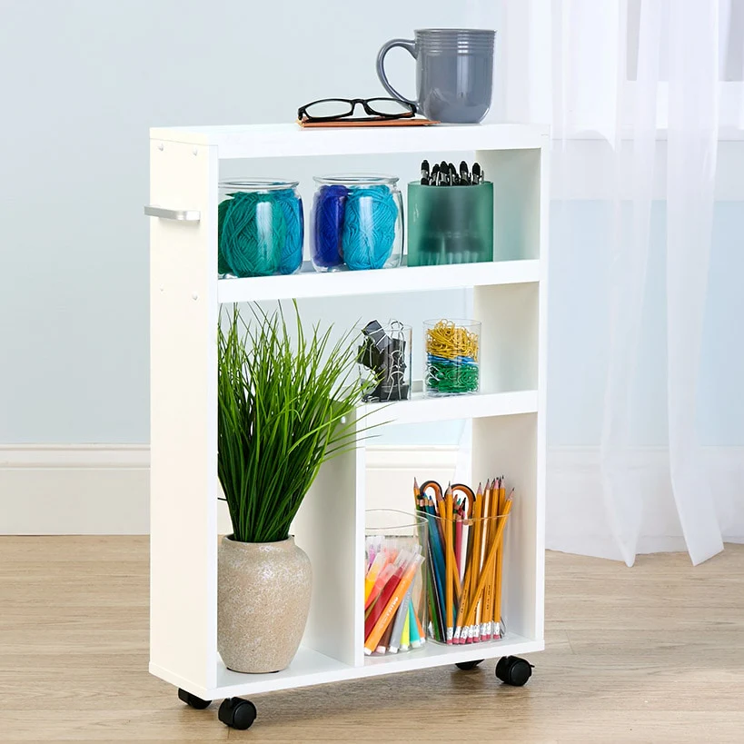 Multifunctional Mobile Bathroom Cart 19”W x 5.5”D x 26.75”H - Image 4