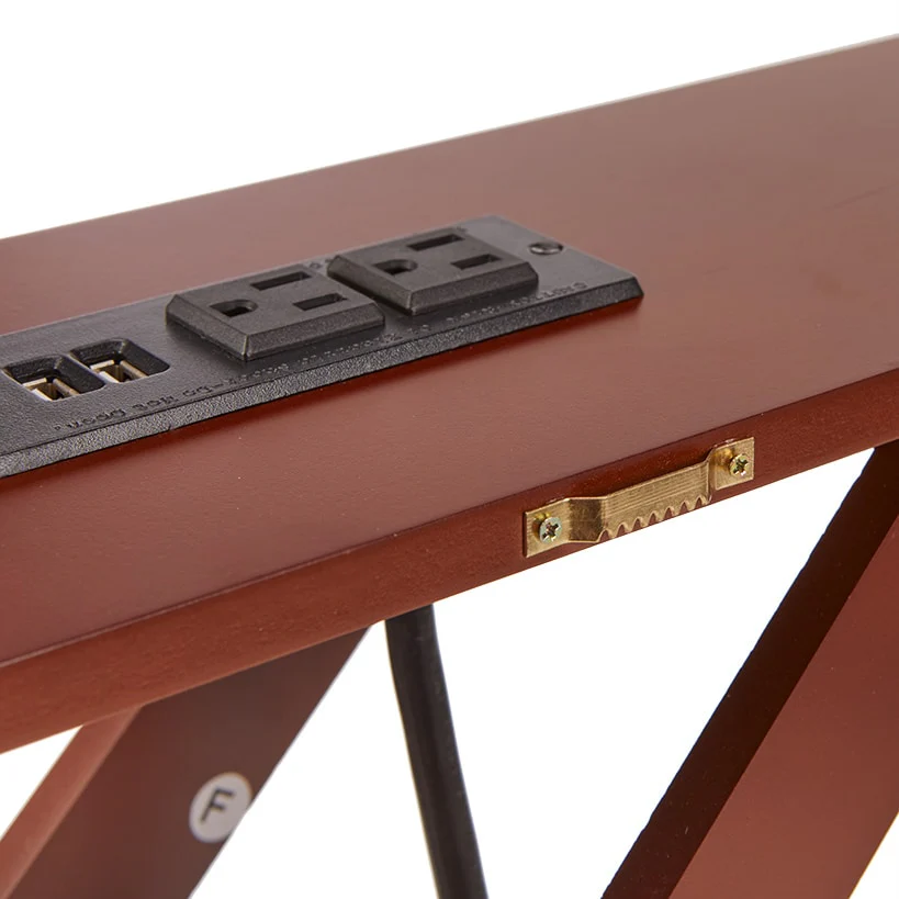 Narrow Console Table with Built in Outlet 33"H - Image 3