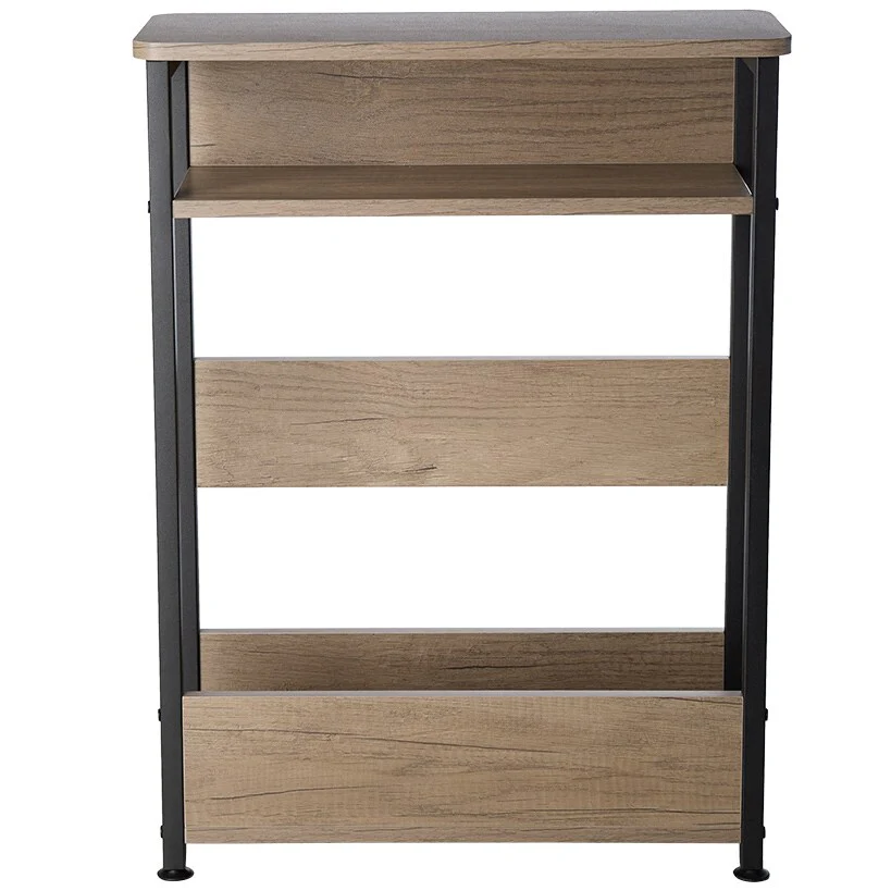 Narrow End Table with Shelf and Magazine Holder - 24"H - Image 2