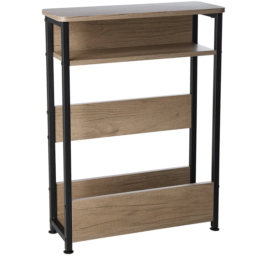 Narrow End Table with Shelf and Magazine Holder - 24"H - Image 4