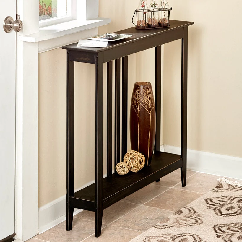 Narrow Entryway Wood Console Accent Table - 32"H - Image 2