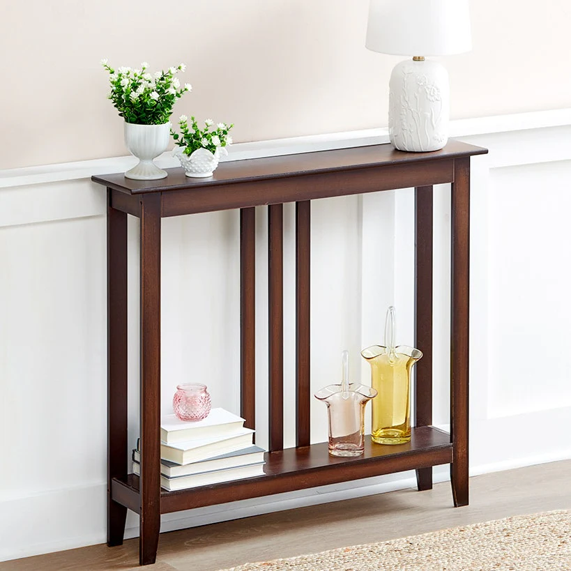 Narrow Entryway Wood Console Accent Table - 32"H - Image 4
