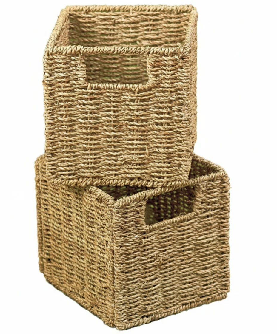 Narrow Storage Tower with 6 Shelves or Set of 2 Wicker Baskets - Image 5
