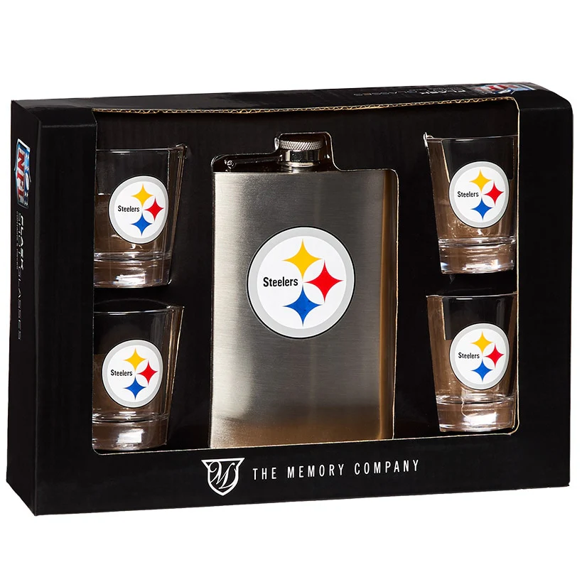NFL Flask and Shot Glass Gift Set - Image 2