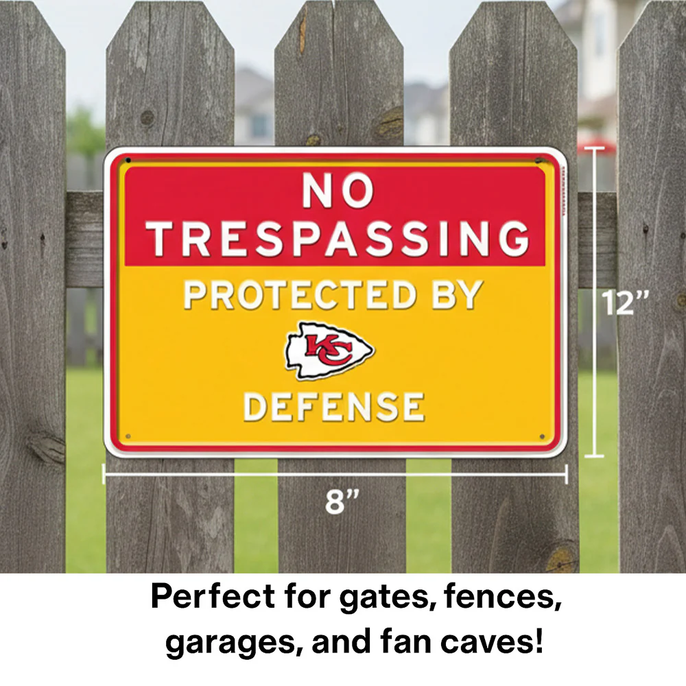 NFL No Trespassing Metal Sign - Image 3