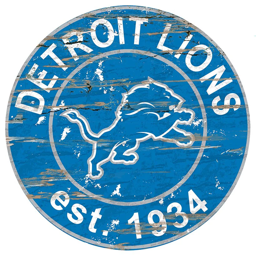 NFL Round Heritage Logo Sign 12" - Image 12