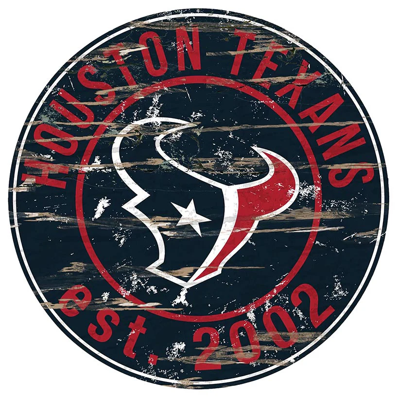 NFL Round Heritage Logo Sign 12" - Image 13