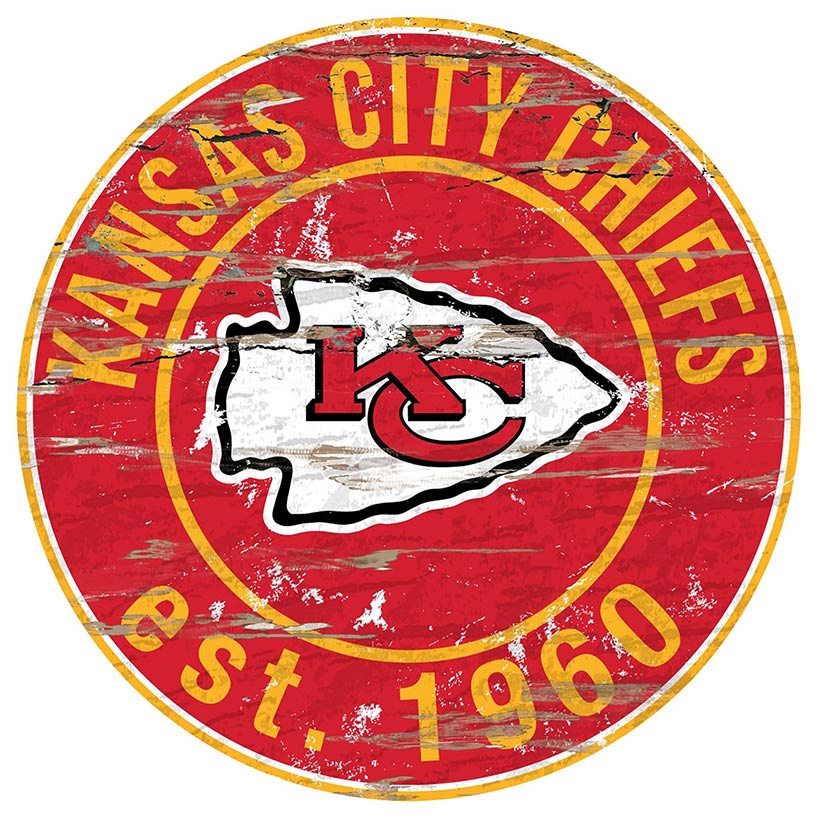 NFL Round Heritage Logo Sign 12" - Image 18