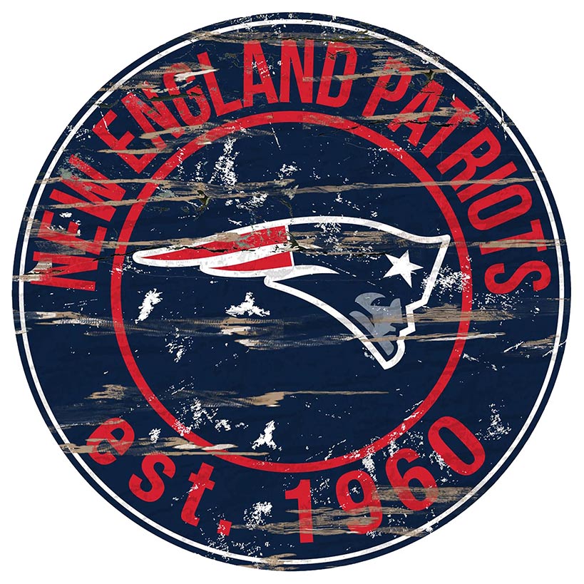 NFL Round Heritage Logo Sign 12" - Image 25