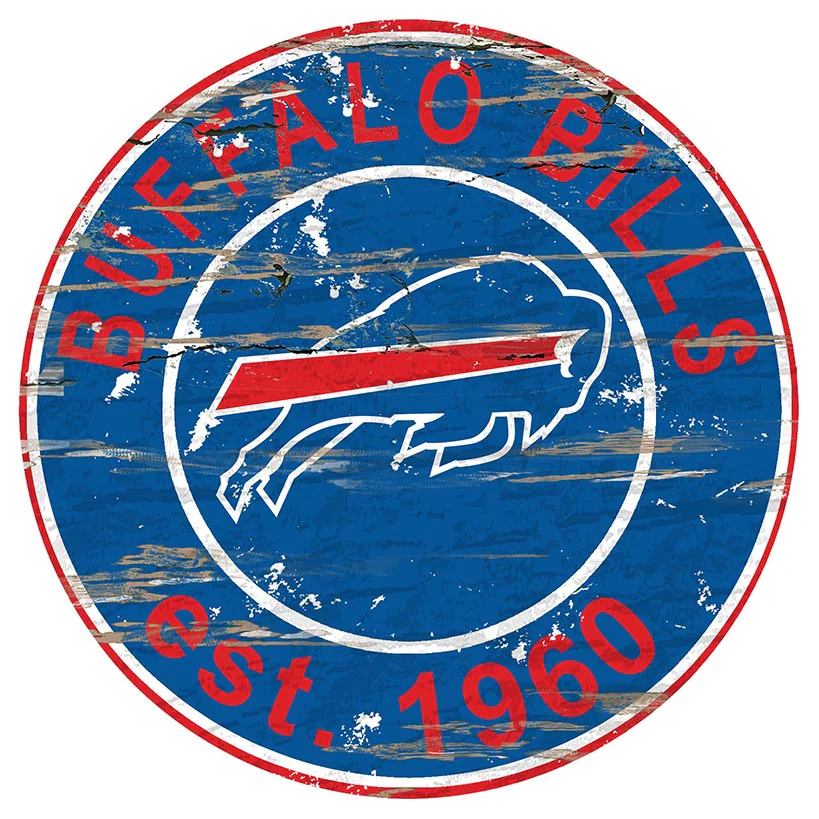 NFL Round Heritage Logo Sign 12" - Image 5
