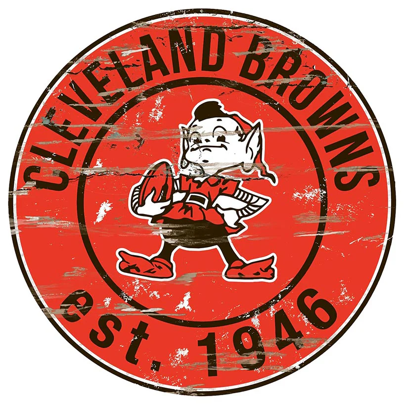 NFL Round Heritage Logo Sign 12" - Image 8