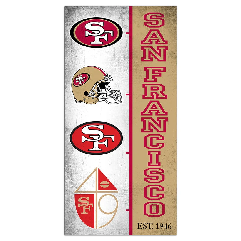 NFL Team Logo History Sign - Image 26