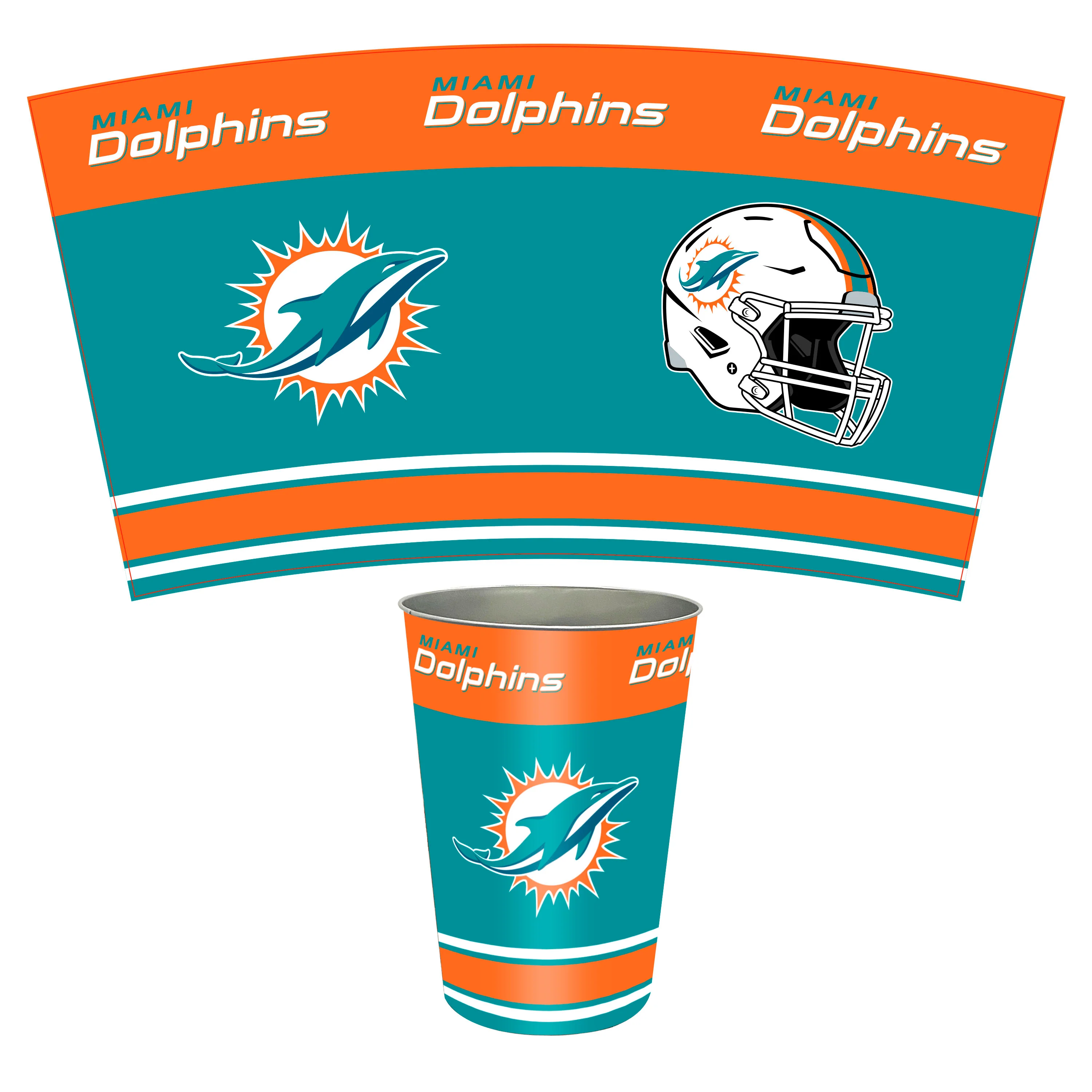 NFL Tin Wastebasket - Image 14