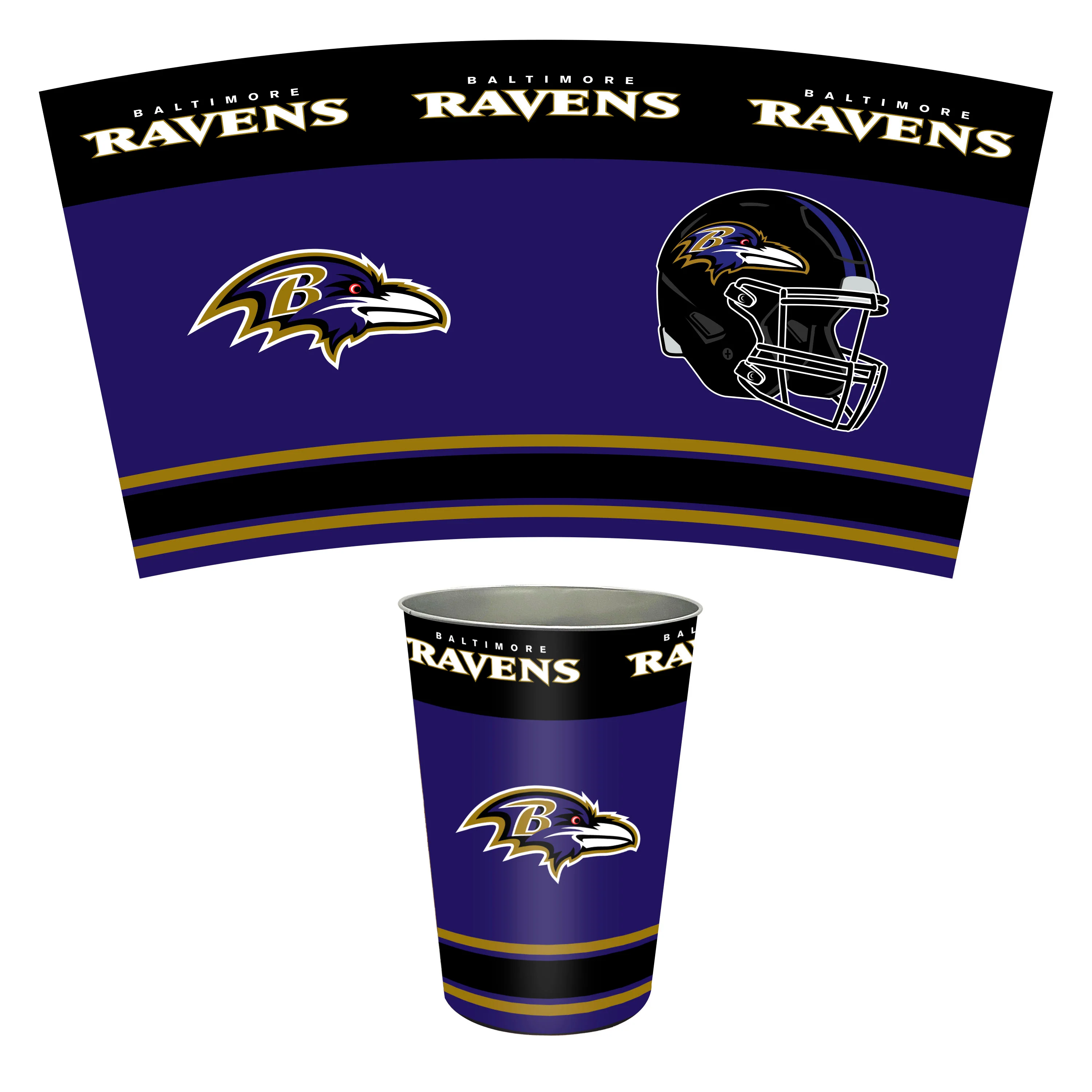 NFL Tin Wastebasket - Image 31