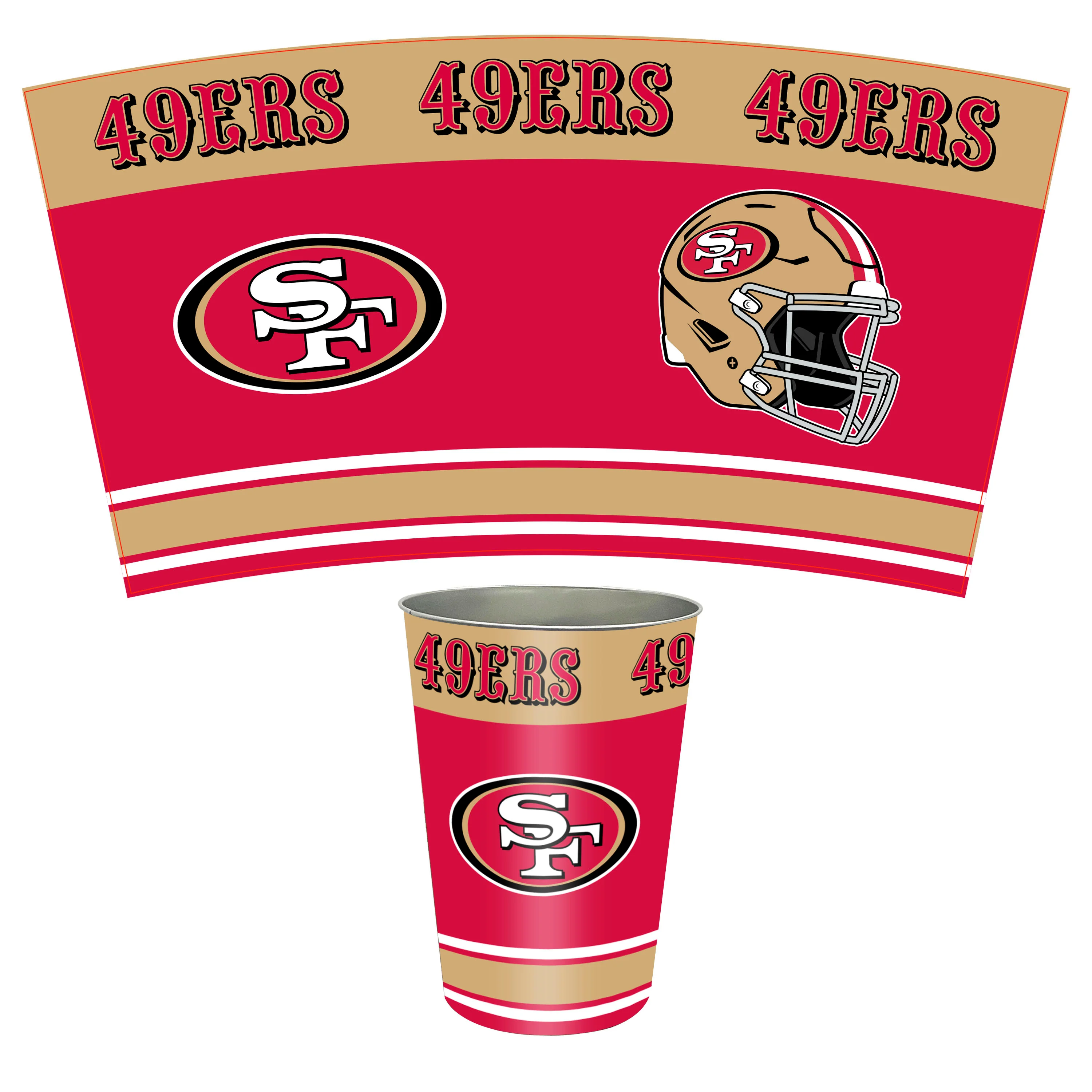 NFL Tin Wastebasket - Image 7