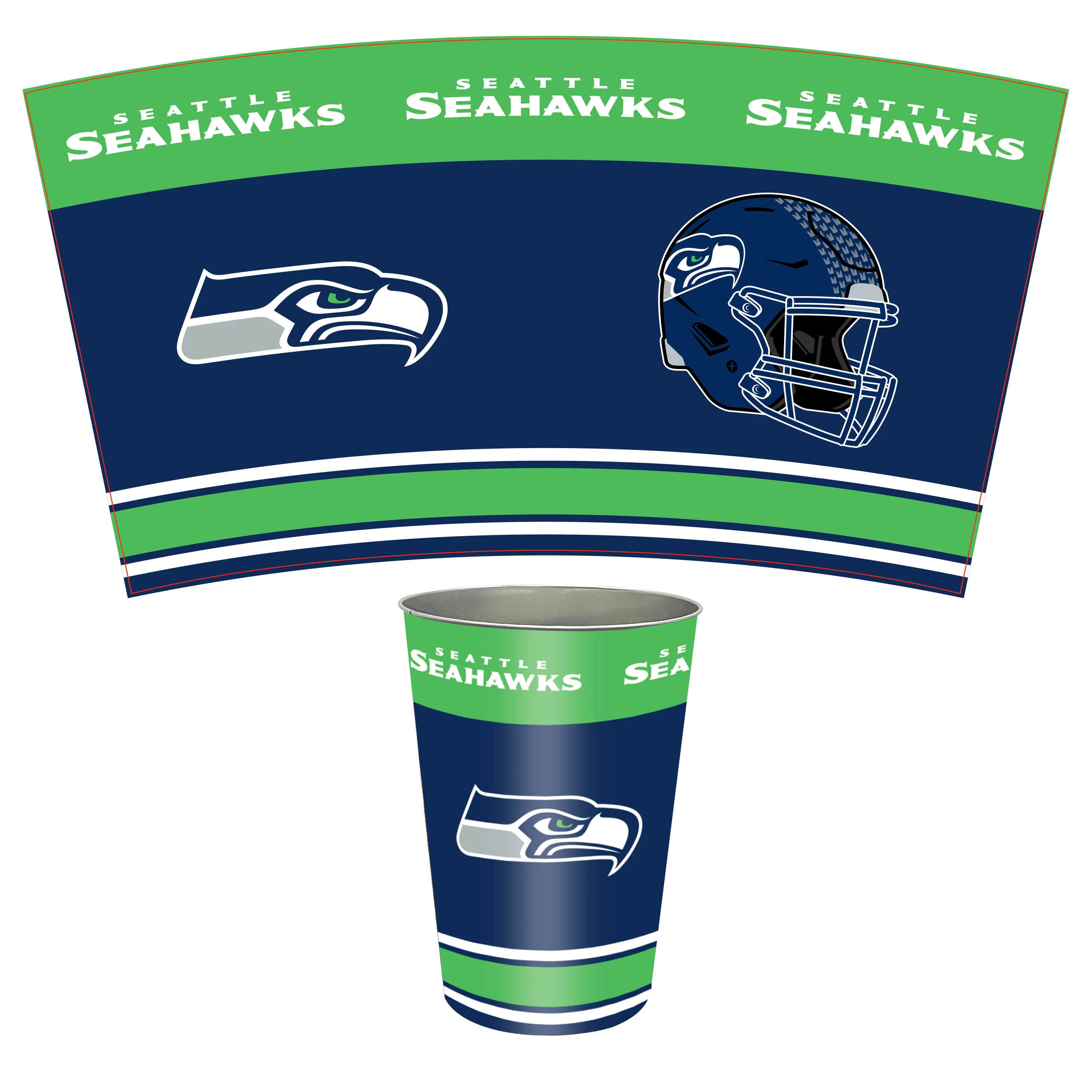 NFL Tin Wastebasket - Image 8