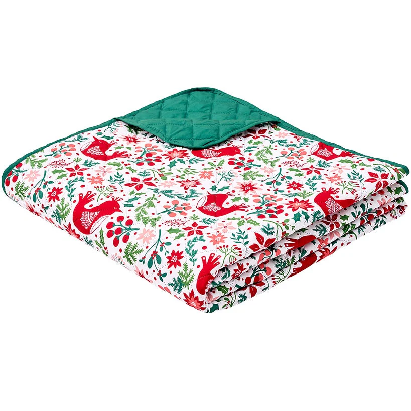 Nordic Cardinal Quilt Set Full/Queen or King with Shams - Image 2