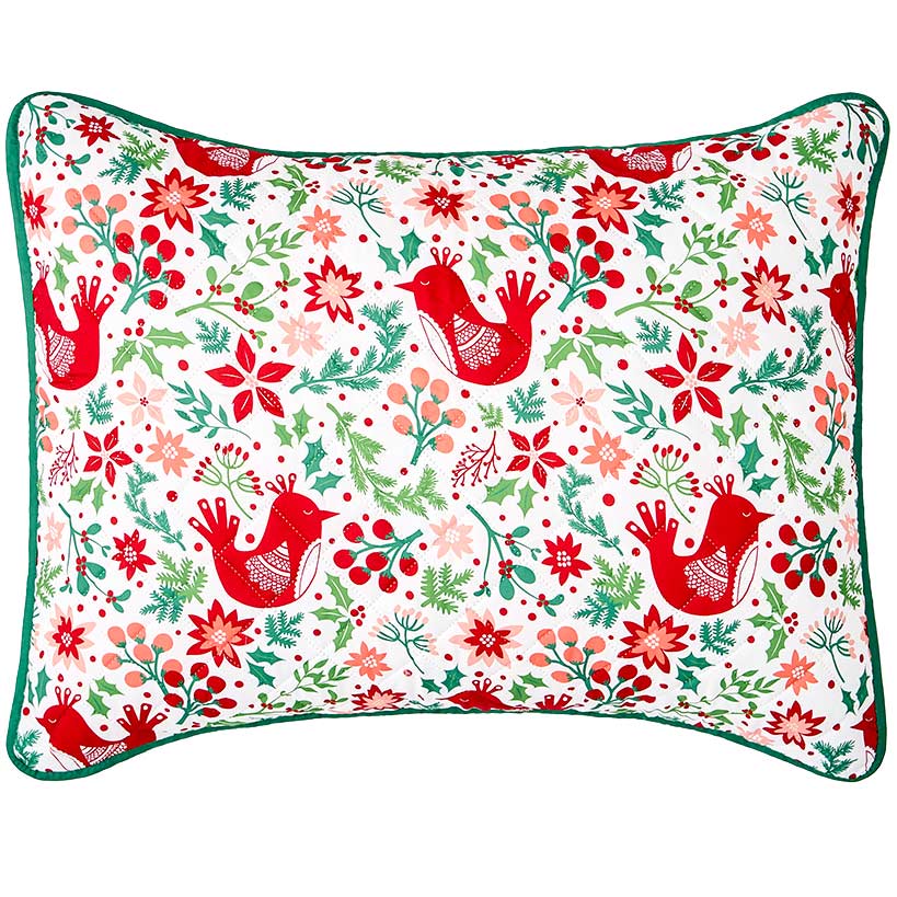 Nordic Cardinal Quilt Set Full/Queen or King with Shams - Image 3