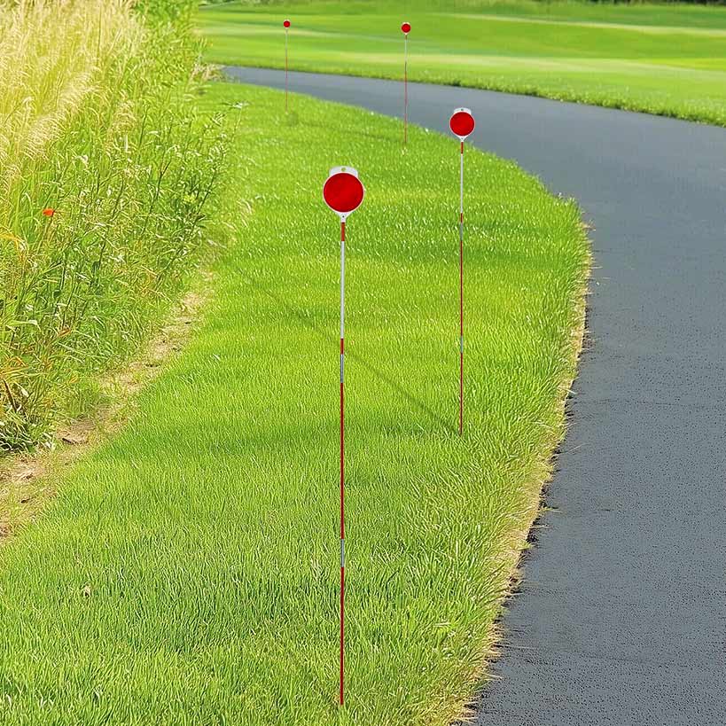 Orange Driveway Reflectors, Fiberglass 47" Tall Set Of 8 - Image 3