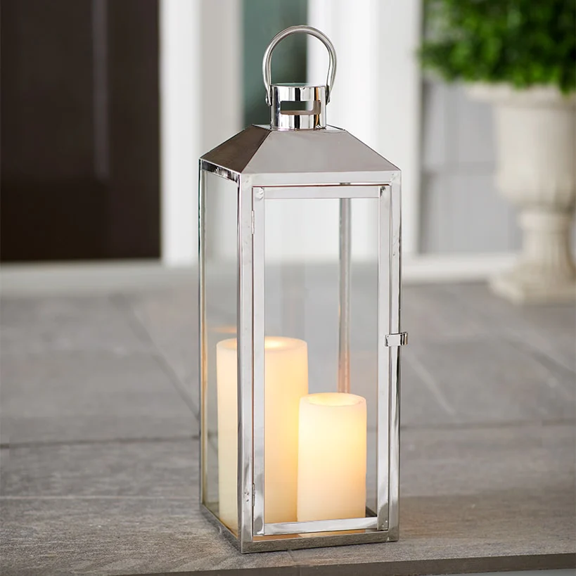 Oversized Silvertone Lantern - Image 4