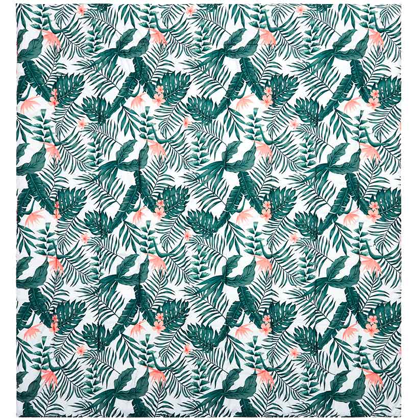 Palm Floral Reversible Full/Queen or King Comforter Set, Decorative Pillow - Image 3