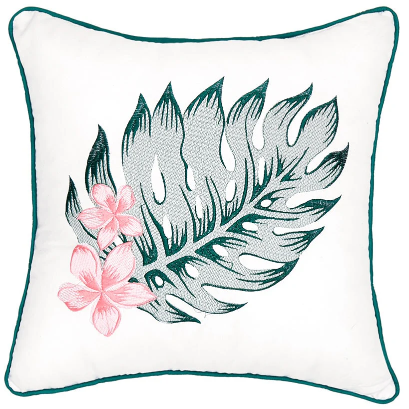 Palm Floral Reversible Full/Queen or King Comforter Set, Decorative Pillow - Image 5