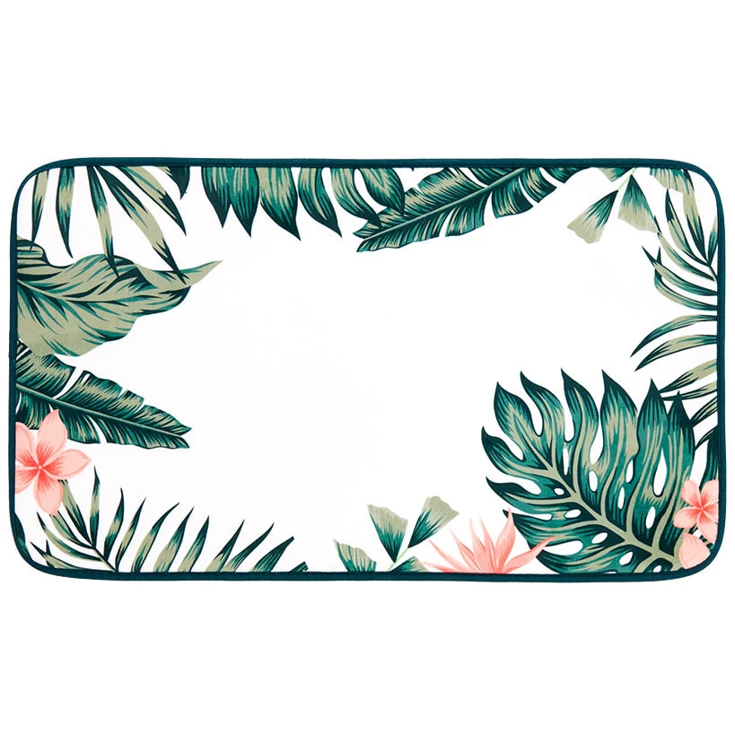 Palm Floral Shower Curtain, Bath Rug, Hand Towels, Valance, or Hooks - Image 5