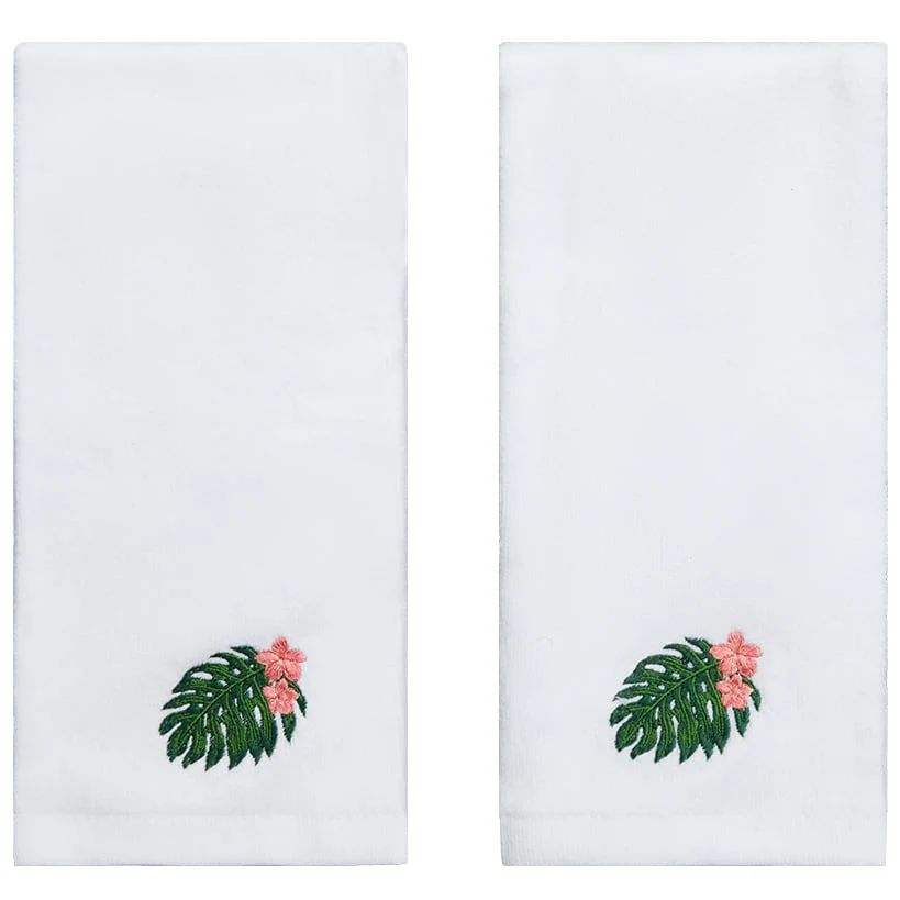 Palm Floral Shower Curtain, Bath Rug, Hand Towels, Valance, or Hooks - Image 7