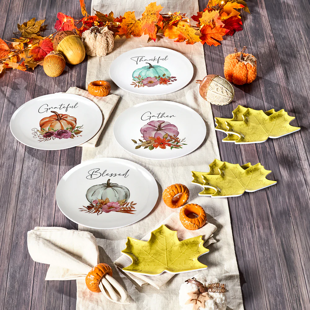 Pastel Fall Sentiments Tableware Collection
